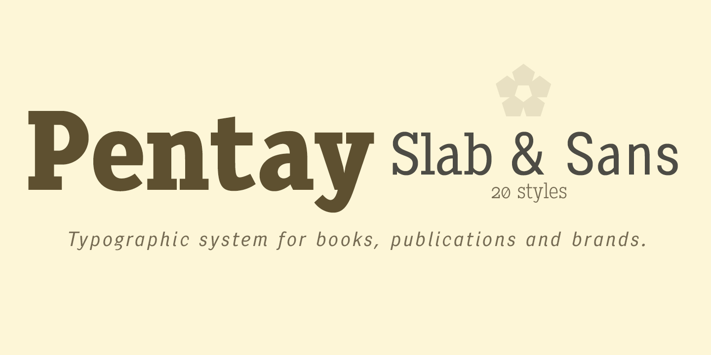 Pentay Slab Font preview